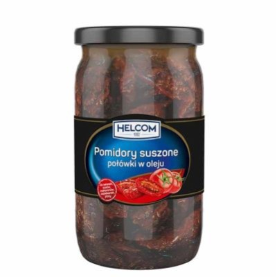 Sun-dried tomatoes, halves, in oil, HELCOM, 650 g / 330 g